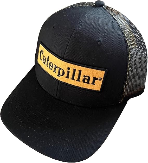 Caterpillar Equipment Black & Yellow Timeless Snapback Mesh Trucker Cap/Hat