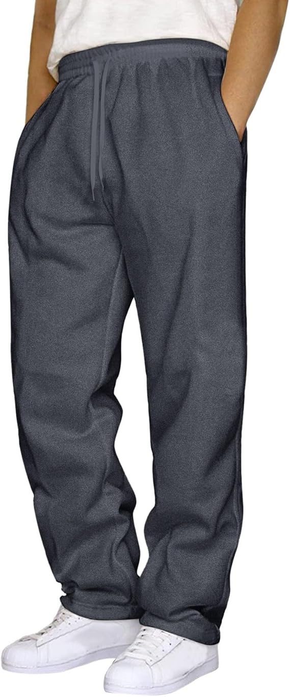Cargo Sweatpants for Men 2026 Trendy Stretch Elastic Waist Jogger Pants Warm Fleece Pants Cozy Baggy Sports Trousers