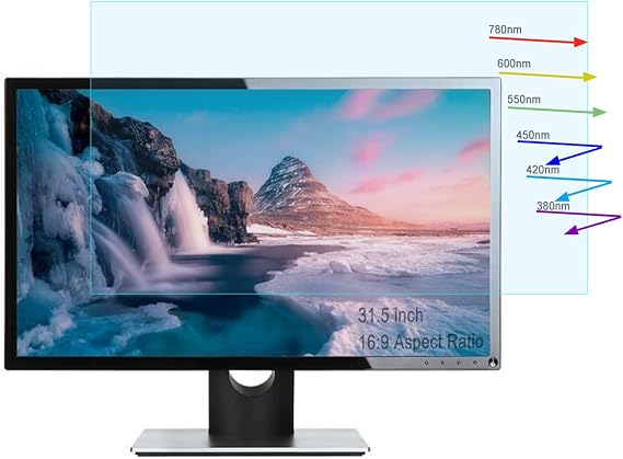32 Inch Anti Blue Light TV Screen Protector (27.36 x 15.35 inch), Anti Blue Light Glare Filter Blocking UV & Blue Light Relieve Eye Strain Help Sleep Better, Fits LCD, LED, 4K OLED/QLED HDTV Display