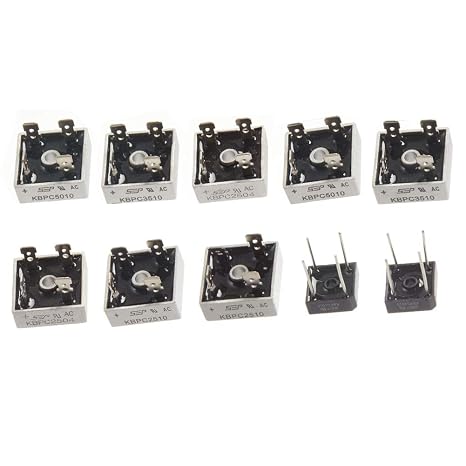 10pcs KBPC Series Bridge Rectifier Diode, Silicon Diodes.