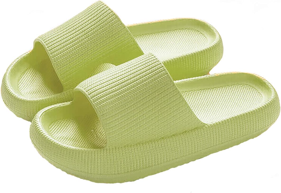 Toson Mens Womens Comfort Slides Double Buckle Adjustable EVA Flat Sandals Flip Flops Slippers