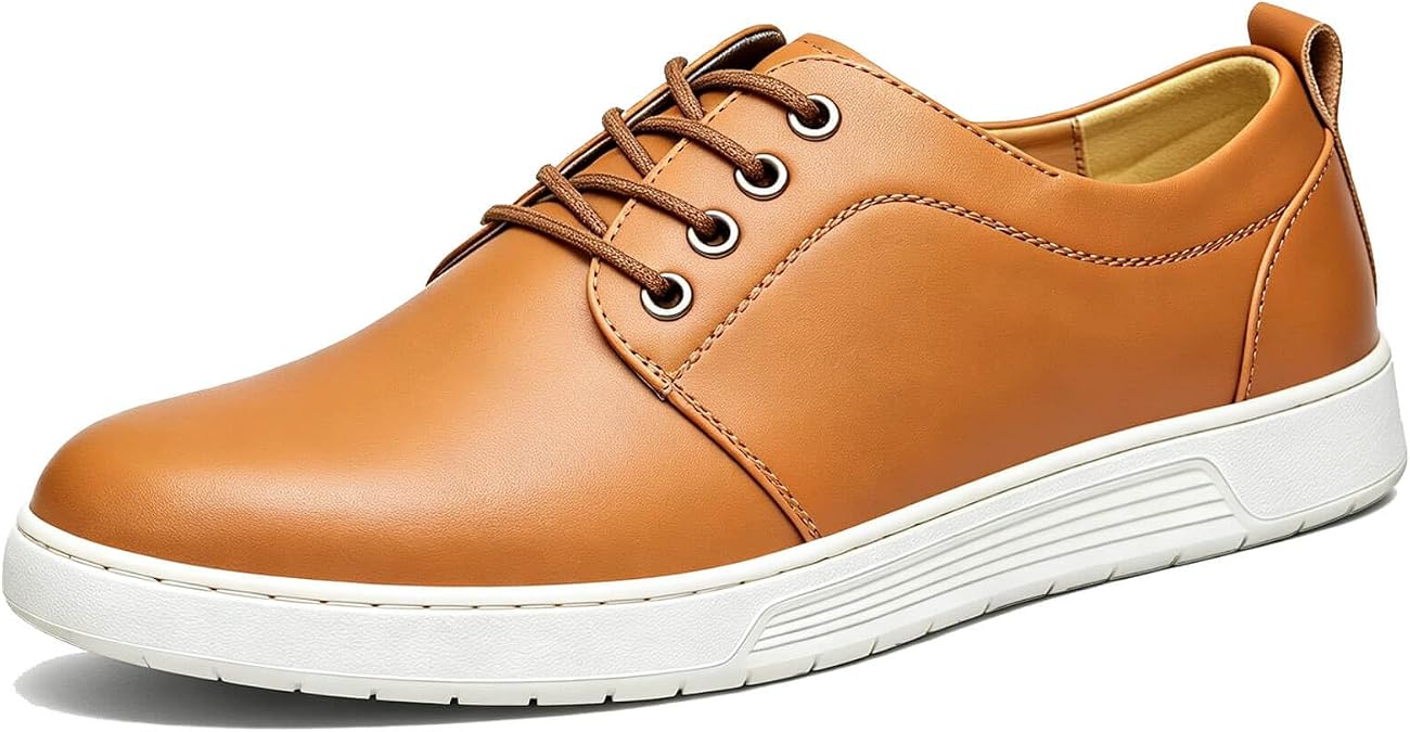 Men's Casual Dress Sneakers Leather Shoes Men Lace-Up Oxfords