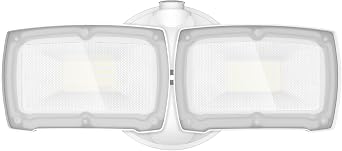 LEPOWER 3000LM Dusk to Dawn LED Security Light, 28W Flood Lights with Photocell, 5500K White Light, IP65 Waterproof, 2 Adjustable Heads Exterior Outdoor Security Lights for Garage, Backyard (White)