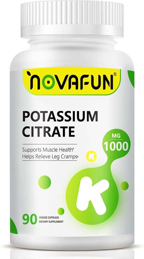 Potassium Citrate 1000mg Supplement, Muscle Health Support, 90 Ct