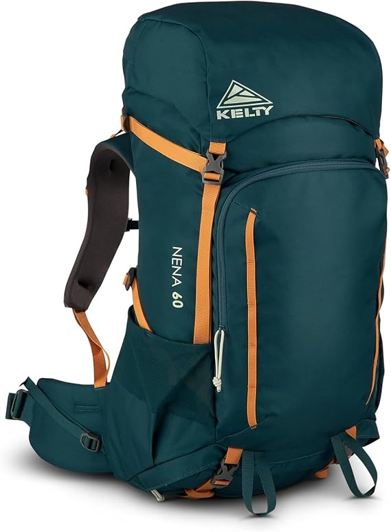 Kelty Nena 60L Womens Lightweight Hiking Backpack - Fully Adjustable Daypack for Travel & Camping (Deep Teal)