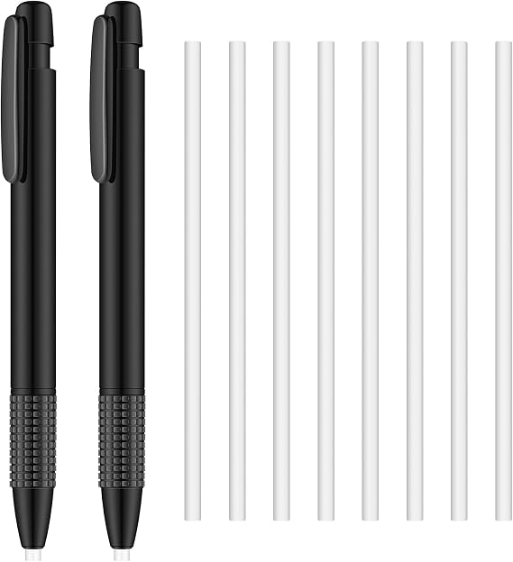 Eersida Retractable Eraser Pen with Refills for Artists Students, 2 Packs