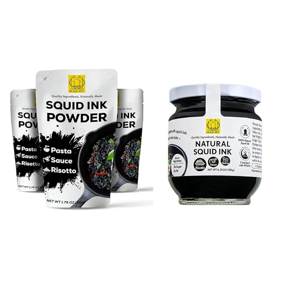Black Hut Squid Ink (6.4OZ / 180g) bundle with Squid Ink Waffle Mix (1.76oz / 50g)