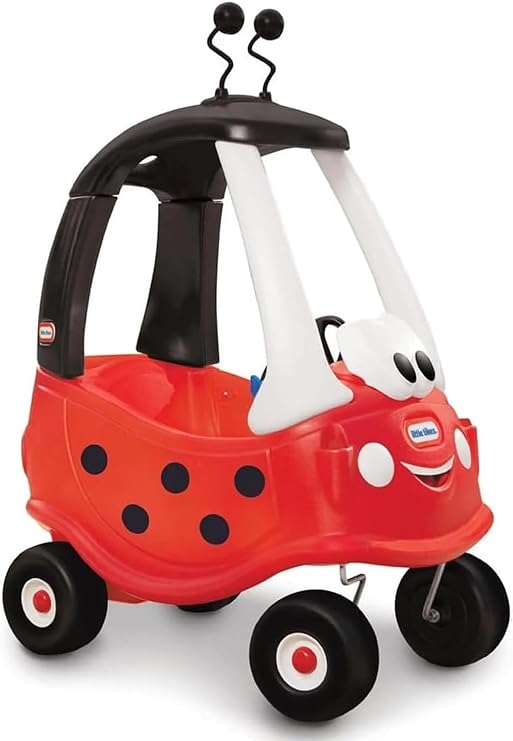 Little Tikes Ladybug Cozy Coupe Car - Ride-On with Real Working Horn, Clicking Ignition Switch, Fuel Cap