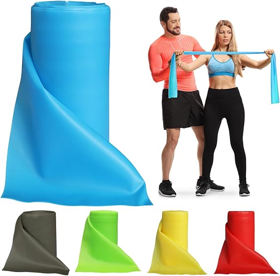 Latex-Free Resistance Band Bulk Roll for Physical Therapy and Exercise | Elastic Exercise Band for Recovery, Stretching, Yoga, Pilates, Rehabilitation and Fitness Training