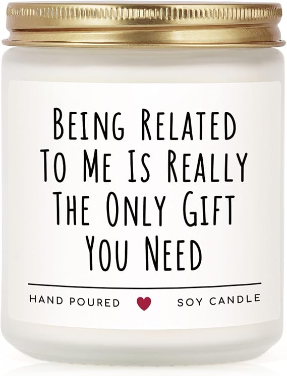 Funny Gifts for Brother, Brother Birthday Gifts, Brothers Gift from Sister, Soy Wax Lavender Candles for Siblings, Sister, Nephew, Friends