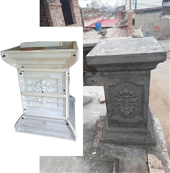 Concrete Square Roman Column Base Mold, Pedestal for Building Construction
