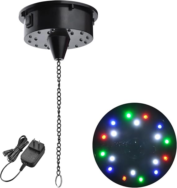 Yescom Disco Ball Motor Rotating 6RPM 18 RGBW LED Lights for 6" 8" 12" Ball | DJ Bands Party Events KTV Club Birthday Decor ETL Certificated