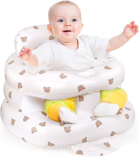 Inflatable Baby Chair, Baby Inflatable Seat Chair with Built-in Pump