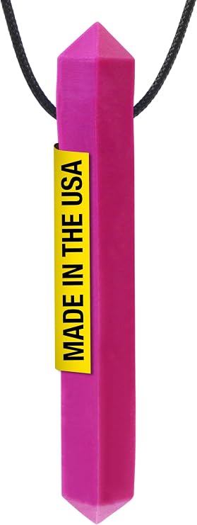 ARK Krypto-Bite, Chew Necklaces for Sensory Kids and Adults, Oral Fidget for Autism, ADHD, SPD, Anxiety, Medical-Grade Sensory Chew Necklace, Standard, Softest, Magenta | Chew for Sensory Kids and Adults, Oral Fidget for Autism, ADHD, SPD, Anxiety, Medical-Grade