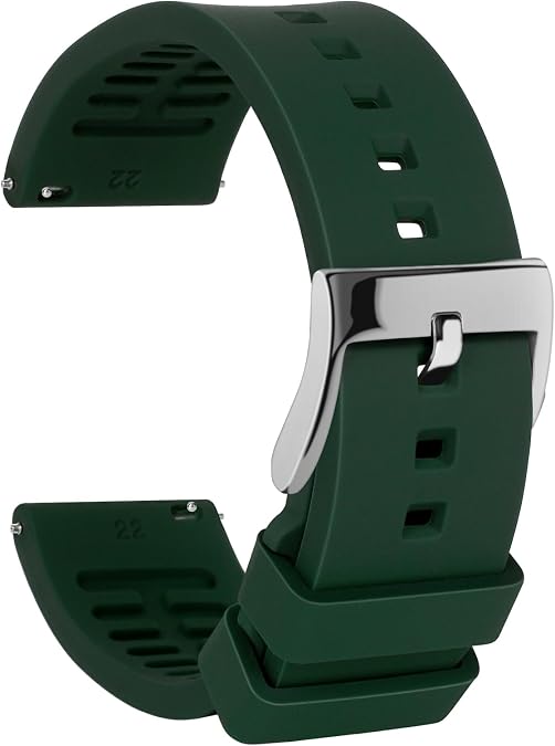 TStrap Silicone Watch Strap Rubber - Quick Release Watch Band for Mens Womens - Waterproof Smart Watch Straps with Clasp - Military Watches Bracelet Replacement Ladies - 18mm 19mm 20mm 21mm 22mm 24mm