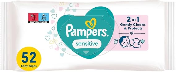 Pampers Sensitive Islak Bebek Mendili (1 paket = 52 Islak Mendil)