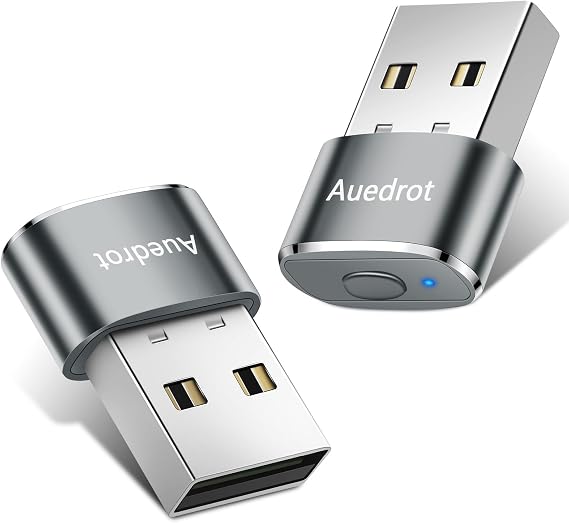 Auedrot Mouse Jiggler Undetectable USB Mover with 2 Jiggle Modes, Driver-Free, Plug & Play, Keep Computer/Laptop Awake, Grey, 2 PCS