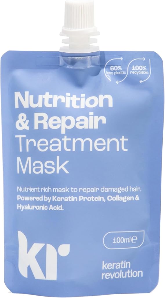 Keratin Revolution Nutrition & Repair Mask 100ml - Intensive Keratin Hair | Treatment - for Damaged, Frizzy & Dry Hair - Deeply Nourishing & Hydrating Mask - Smooth Silky Finish
