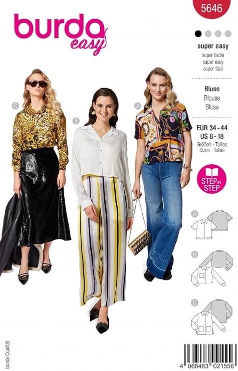 Burda Style 5646 Sewing Pattern for Misses Shirts