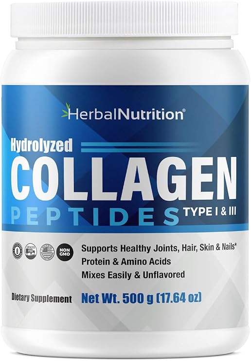 Ultra Pure Collagen Peptides Powder Hydrolyzed Grass Fed 500mg