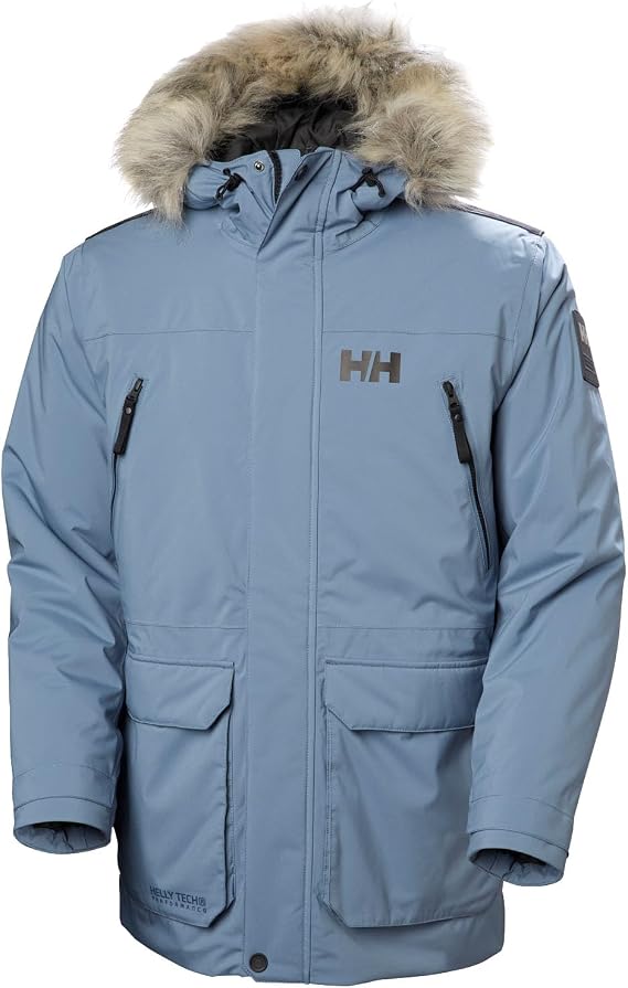 Helly Hansen Men's Winter Parka Yellow Anorak Straight Hood Coat