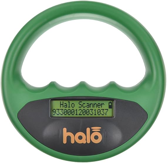Halo Microchip Scanner for Pets - Handheld Portable USB-C RFID Animal ID Tag Reader for Dogs & Cats with Scanner Angel Missing Pet Alert - Reads 134.2kHz FDX-B, FDX-A, EM4102 & Thermo Chips - Green