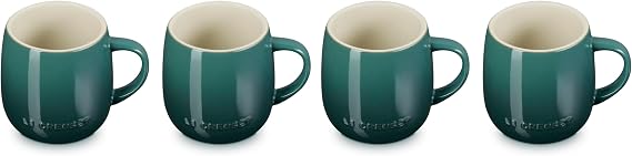 Le Creuset Stoneware Set of 4 Heritage Mugs, 13 oz. each, Artichaut