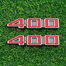 Right & Left Rocker Panel Badge 3D Metal Emblems Nameplate Replacement for 3986990 1971-1975 "400" 2Pc (Chrome Red)