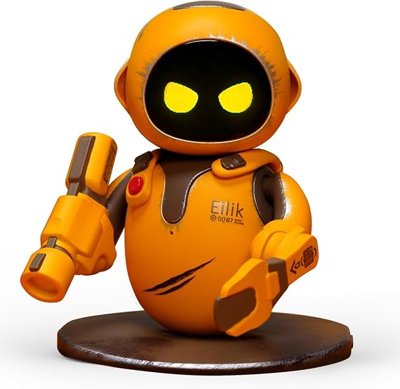 Eilik DQ - Desktop Companion Robot, A New Adventure Character with Expressive Animations, Playful Interactions, Explorer Gear & Exclusive Adventure Game, Unique Robot Gift for Kids & Adults