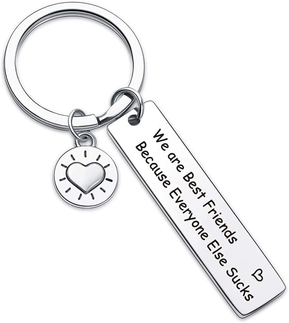 7RVZM Best Friend Keychain Besties Gifts Cousin Jewelry Friendship Gifts For Friendship Birthday Jewelry Bff Keychain