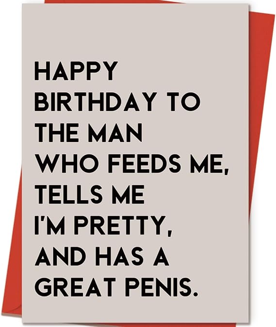 ICOOLYI Funny Birthday Card for Husband Boyfriend, Birthday Gift for Men
