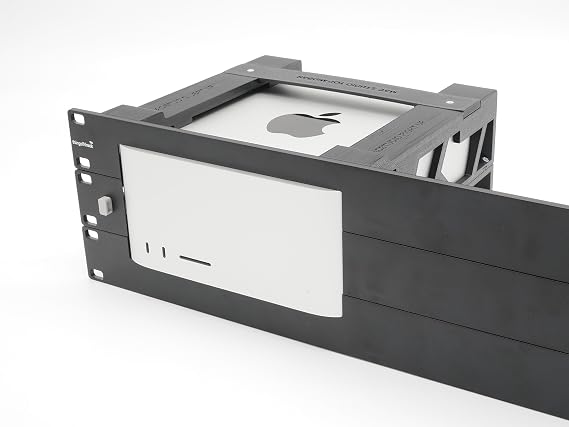 Mac Studio rack mount with On/Off button injection molded 19inch 3U