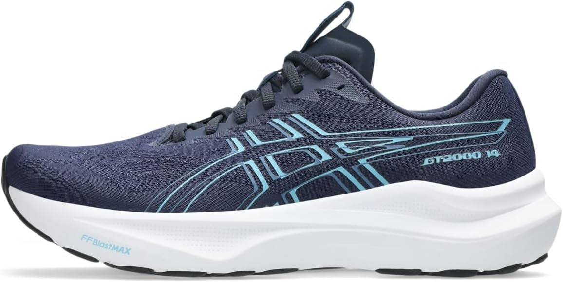 ASICS Men's GT-2000 14 Running Shoe, Midnight/Stillwater, 10 M US