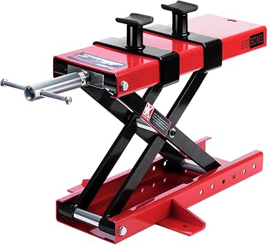 VIVOHOME Motorcycle Lift 1100 LBS, Motorcycle ATV Scissor Lift Jack with Saddle and Safety Pins, Center Scissor Lift Jack for Dirt Bikes, Cruiser Bikes, Touring Motorcycles
