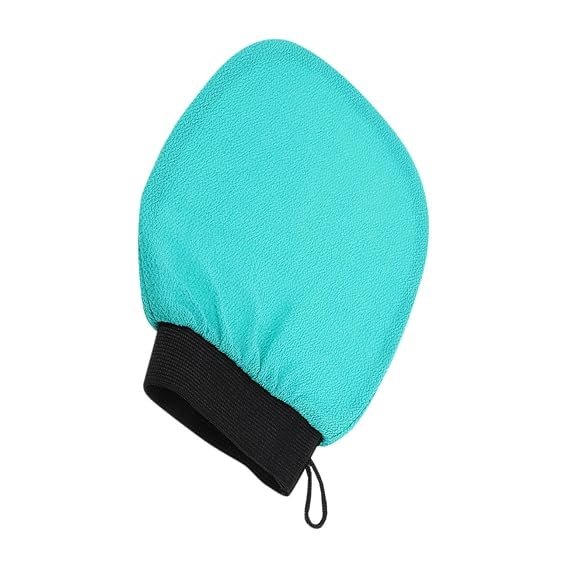 Exfoliating Shower Mitt Reusable Scrub Glove for Gentle Skin Exfoliation Green for Body Scrubbing and Dead Skin Removal