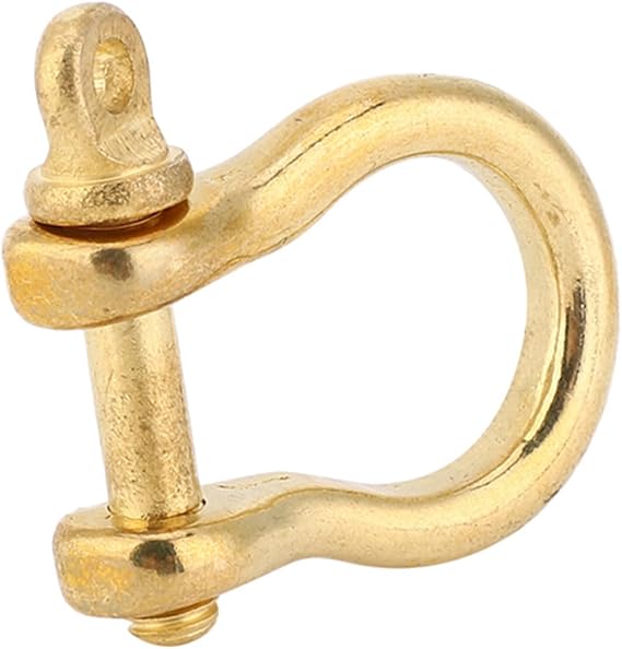 Brass Anchor Shackle 10mm D Ring Screw Pin, 2 Pack