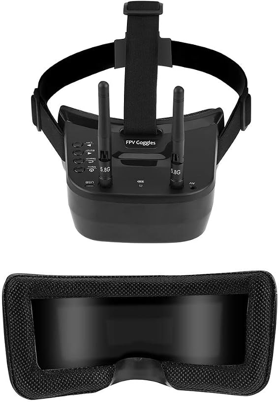 5.8Ghz FPV Goggles, 3inch 480 * 320 Display 5.8G 40 Channels Mini FPV Goggles Built-in 3.7V 1200mAh Battery