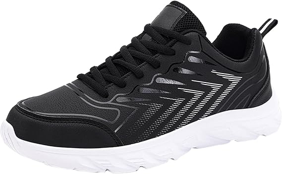 Mens Shoes Casual Leather Laace Up Solid Casual Fashion Simple Shoes Running Shoes Sneaker Boots for Men BLVD (A, 10)