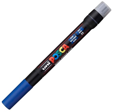 Posca Acrylic Paint Marker, PCF-350 Brush tip, Blue (PX146670000)