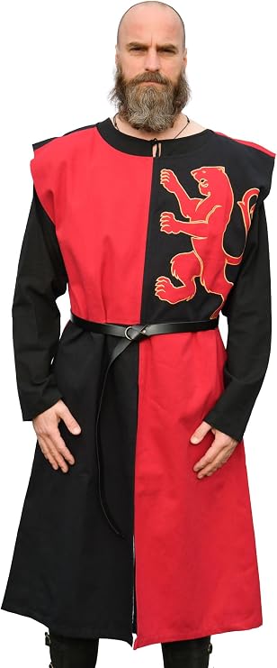 Battle-Merchant Medieval Surcoat, Knight Tunic Padded Costume for Men, LARP & Cosplay