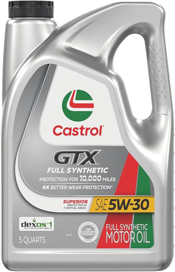 Castrol GTX Full Synthetic 5W-30 Motor Oil, 5 Quarts