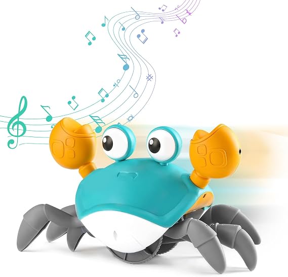 Crawling Crab Toy - Interactive Dancing Crab Baby Toy for Sensory Development | Musical Walking Baby Toys 6 to 12 Months, Gifts for 1 Year Olds Boys and Girls, First Birthday Baby Gift