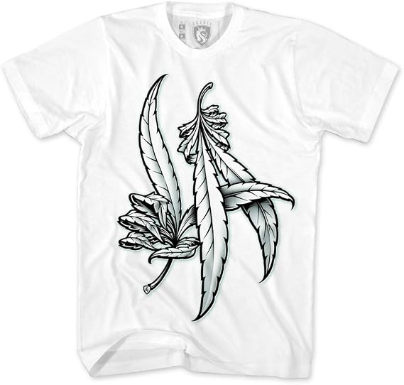 OGABEL Men's LA Weed Hands Black (2X, White)