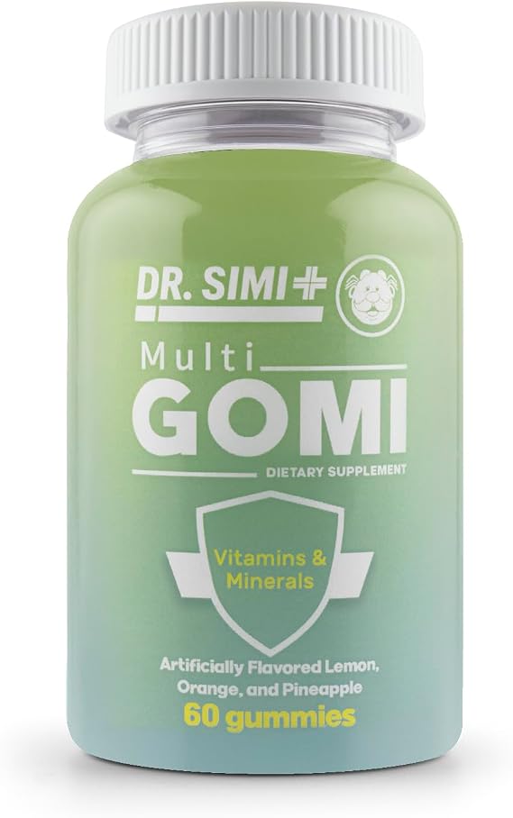 Dr. SImi Vitamins and Minerals Gummy Supplements, Lemon Orange Pineapple Flavor, 60 Count