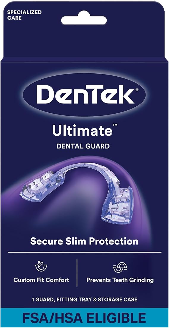 DenTek Ultimate Dental Guard, Slim-Fit Mouth Guard, 1 Count | BPA Free, FDA-Cleared, Mouth Guard for Grinding Teeth at Night, Custom Slim Fit, Teeth Grinding Protection, Customized