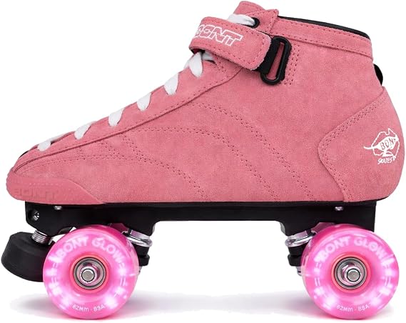 Bont Skates - Prostar Suede Professional Roller Skates with Glow Light Up Led Wheels - Indoor and Outdoor - Roller Skate - Rollerskates
