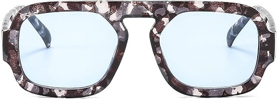 Retro Square Sunglasses Women Fashion Gradient Shades UV400 Men Punk Blue Green Sun Glasses N47