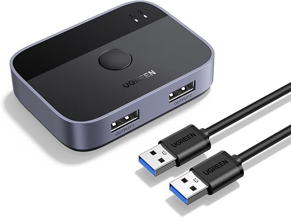 UGREEN USB Switch, USB 3.0 Switcher 2 In 2 Out 2 Computers Share 2 USB