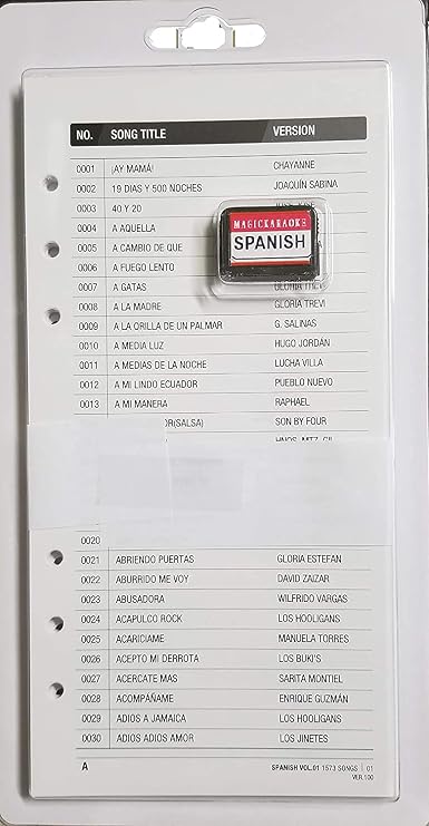 Magic Sing Spanish #1 song chip, 1573 songs