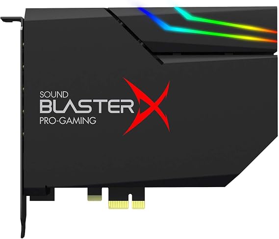Creative Sound BlasterX AE-5 Hi-res SABRE32 Ultra-Class 32-bit/384kHz PCIe Gaming Sound Card and DAC with 1 RGB LED Strip, Up to 122dB SNR, Xamp Discrete Headphone Bi-amp